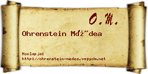 Ohrenstein Médea névjegykártya